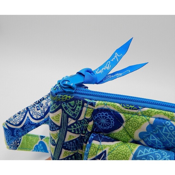 Vera Bradley Lizzy Crossbody Doodle Daisy Shoulder Bag Blue Green - Picture 7 of 12